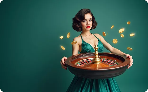Pin-Up kazinosu: Cazibədar qız ruletka çarxı ilə. Böyük uduşlara hazırlaş!